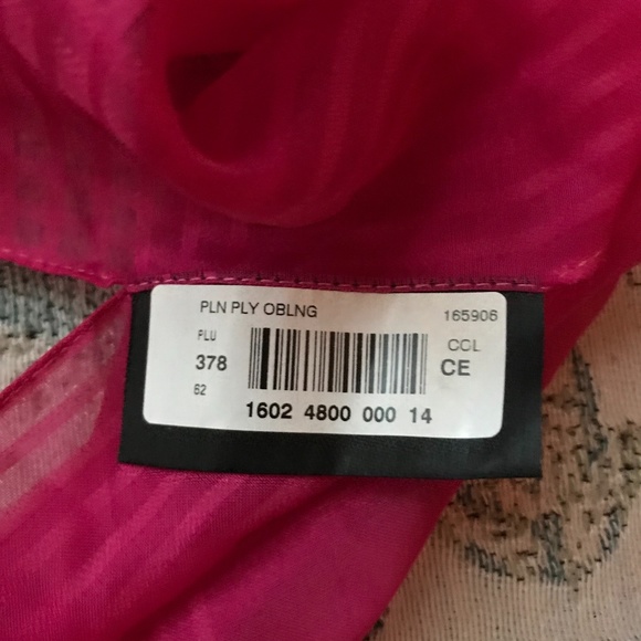 Bright Pink Sheer Scarf - Made in Italy - Picture 2 of 6